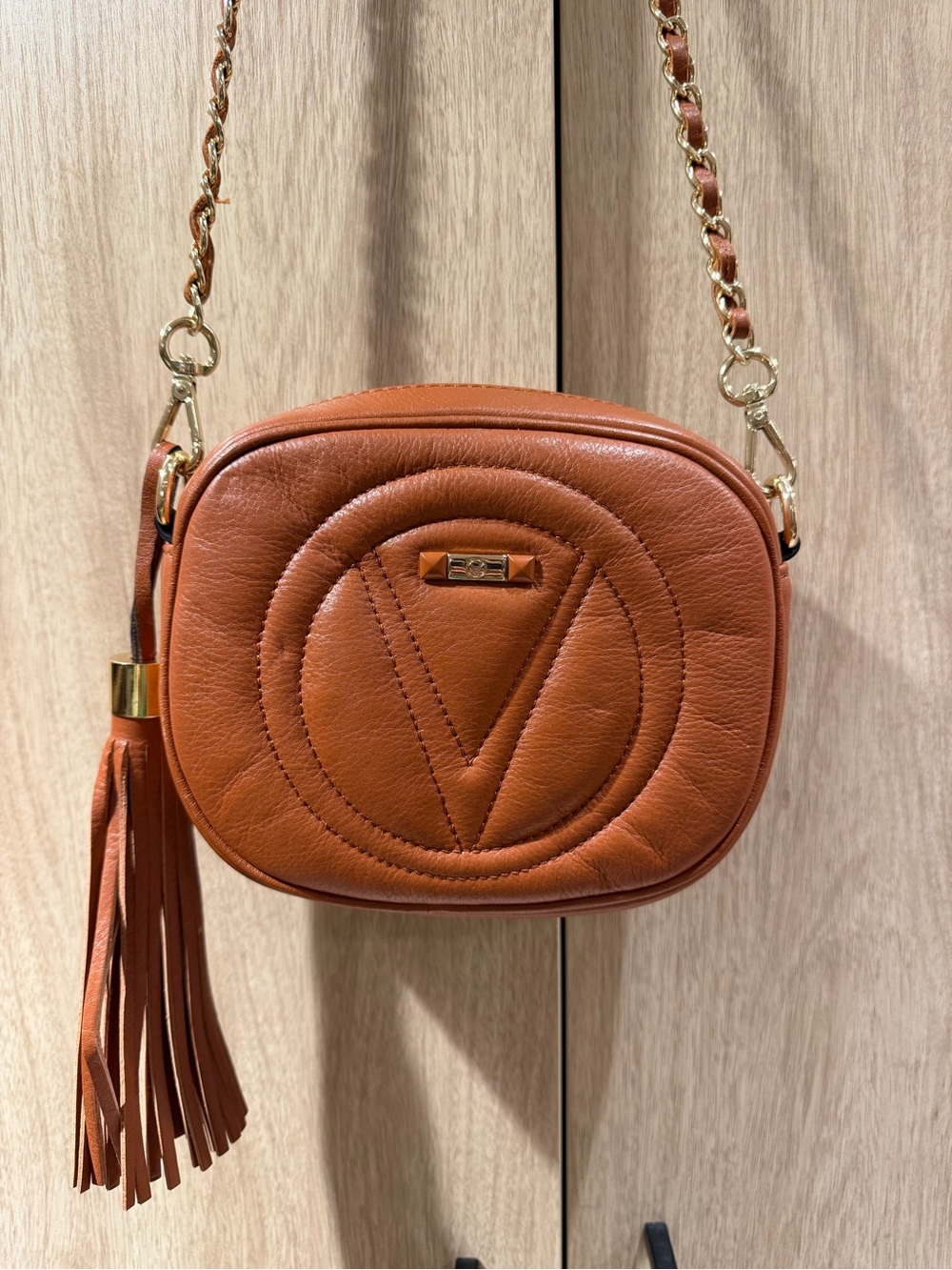 Valentino by Mario Valentino Nina Brown Cognac Leather Bag